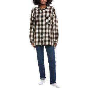 Nu Vintage Womens  Flannel Shirt, Brown